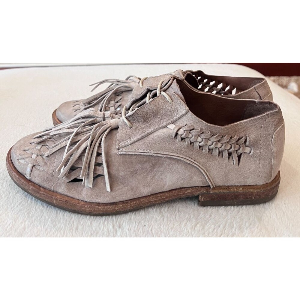 A.S.98 ZURI Gray Leather Shoes Size 37 US  6.5-7 Tassel Lace Up AS 98 Oxford NEW - Picture 8 of 12